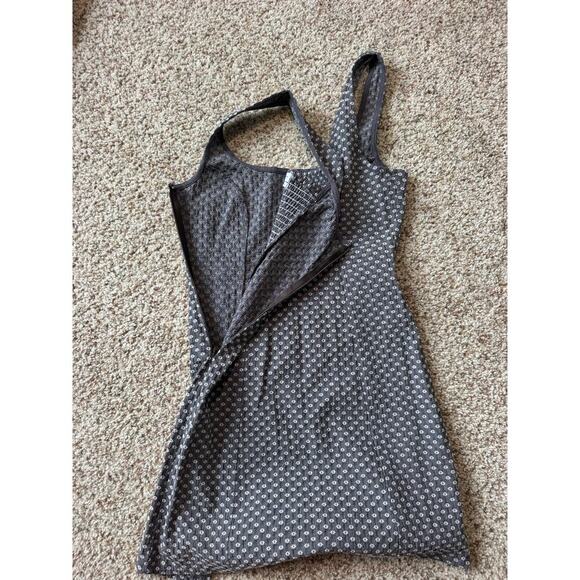Urban Outfitters Folly Fitted Notched Mini Dress, Gray pattern, size Medium - Picture 8 of 8